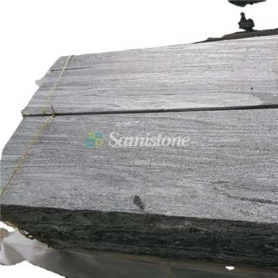 Samistone Good Price Flamed Finished Grey Nero Santiago Granite Stone