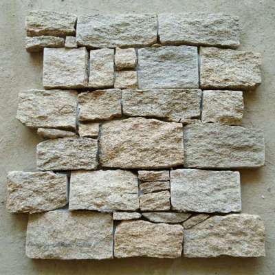 Samistone Cheap Yellow Natural Stone Outdoor Wall Cladding